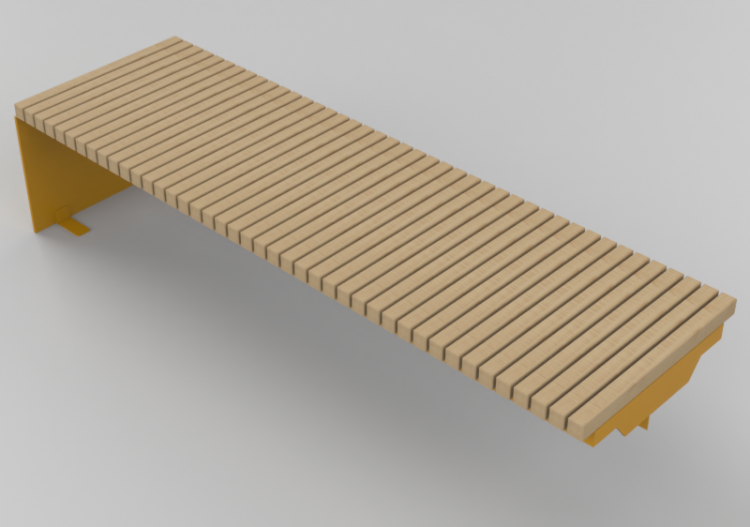 Bancos y Macetas 3D - Banco de madera - Nola - Vartan -...