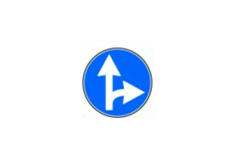 Segnali - Direzioni consentite diritto e destra - ACCA... Segnali - Direzioni consentite diritto e destra - ACCA...