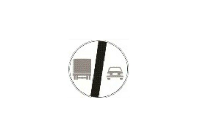 Signs - End of prohibition of overtaking vehicles laden... Signs - End of prohibition of overtaking vehicles laden...