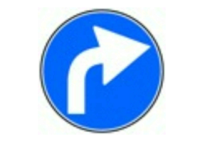 Signs - Notice of mandatory direction to the right