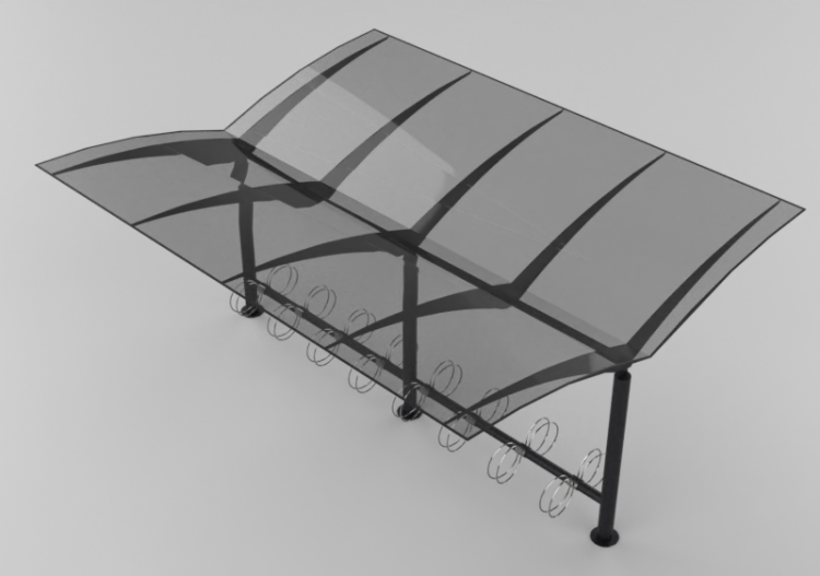 Acessórios 3D - Abrigo para bicicletas - Nola - Seagull -...