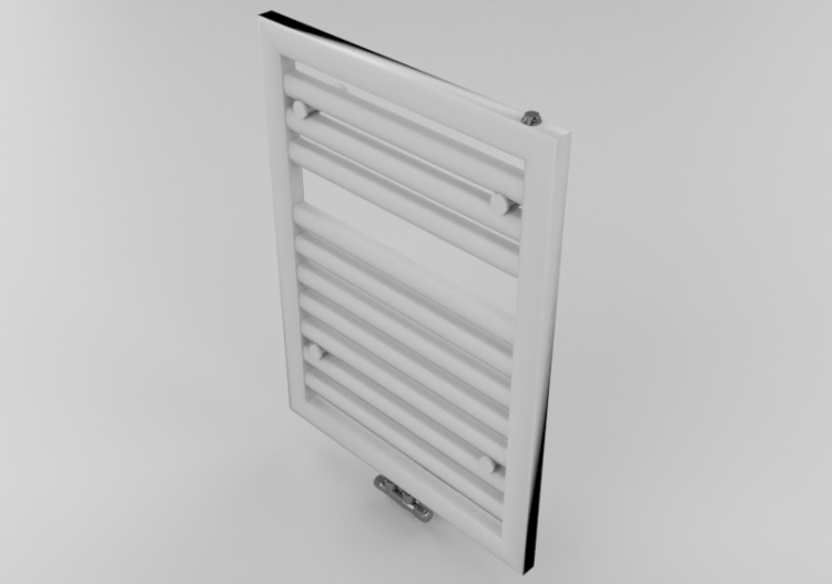 Radiator and fan coil units 3D - Steel heated towel rail -...