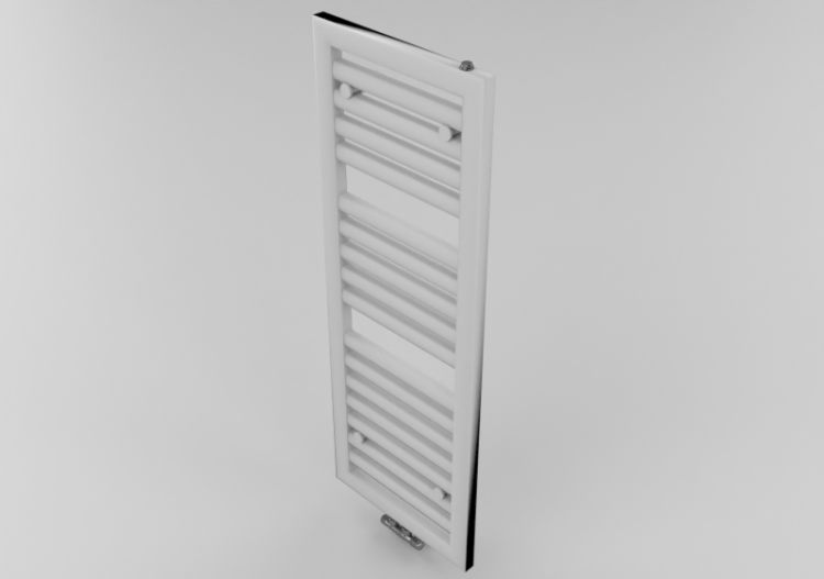 Radiator and fan coil units 3D - Steel heated towel rail -...