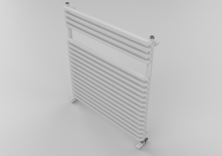 Radiator and fan coil units 3D - Steel heated towel rail -...
