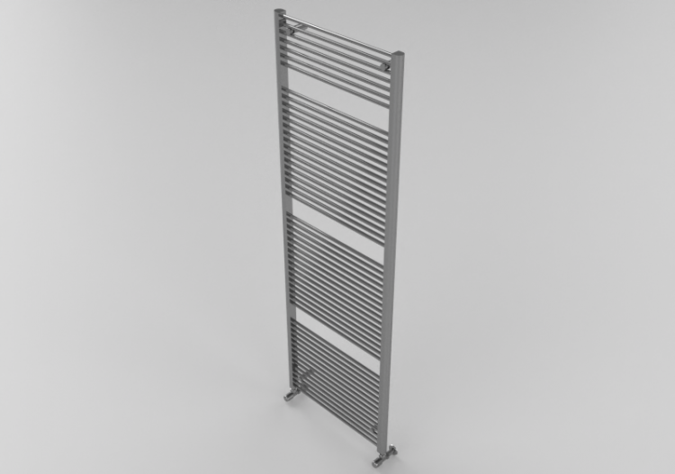 Radiator and fan coil units 3D - Steel heated towel rail -...