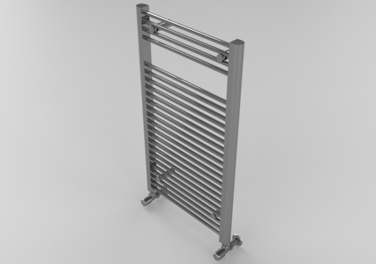 Radiator and fan coil units 3D - Steel heated towel rail -...