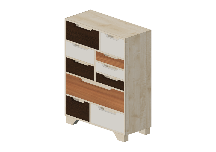 Armários 3D - Cômoda de madeira - Kare - Scandi - 82919 -... Armários 3D - Cômoda de madeira - Kare - Scandi - 82919 -...
