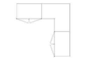 Arm&aacute;rios DWG - Arm&aacute;rio batentes de canto dir 09