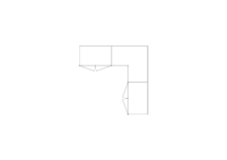 DWG Schränke - Rechter Eckkleiderschrank mit Drehflügel 09... DWG Schränke - Rechter Eckkleiderschrank mit Drehflügel 09...