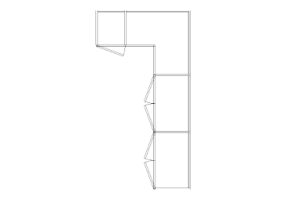 Wardrobes DWG - Corner Wardrobe with Hinged Door Leaf Rt 10