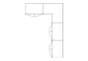 Arm&aacute;rios DWG - Arm&aacute;rio batentes de canto dir 12