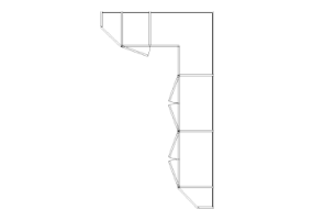 Arm&aacute;rios DWG - Arm&aacute;rio batentes de canto dir 15