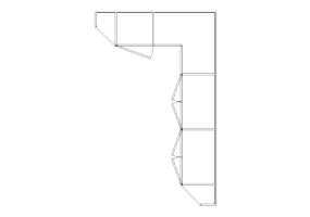 Arm&aacute;rios DWG - Arm&aacute;rio batentes de canto dir 16