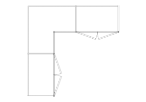 Arm&aacute;rios DWG - Arm&aacute;rio batentes de canto esq 09