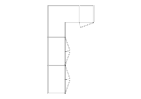Arm&aacute;rios DWG - Arm&aacute;rio batentes de canto esq 10