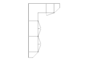 Arm&aacute;rios DWG - Arm&aacute;rio batentes de canto esq 15