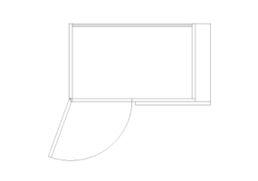 Wardrobes DWG - Wardrobe with single Hinged Door Leaf 11