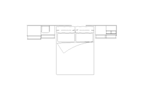 Arm&aacute;rios DWG - Quarto composi&ccedil;&atilde;o tipo 3 03