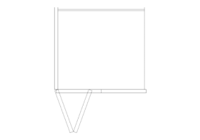 Wardrobes DWG - Single Book shelf 01