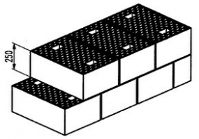 Light-weight clay hollow bricks (450*300*250)