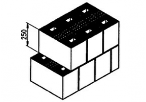 Light-weight clay hollow bricks (400*190*250)