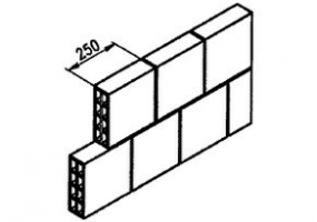 Hollow clay brick (250*80*250)