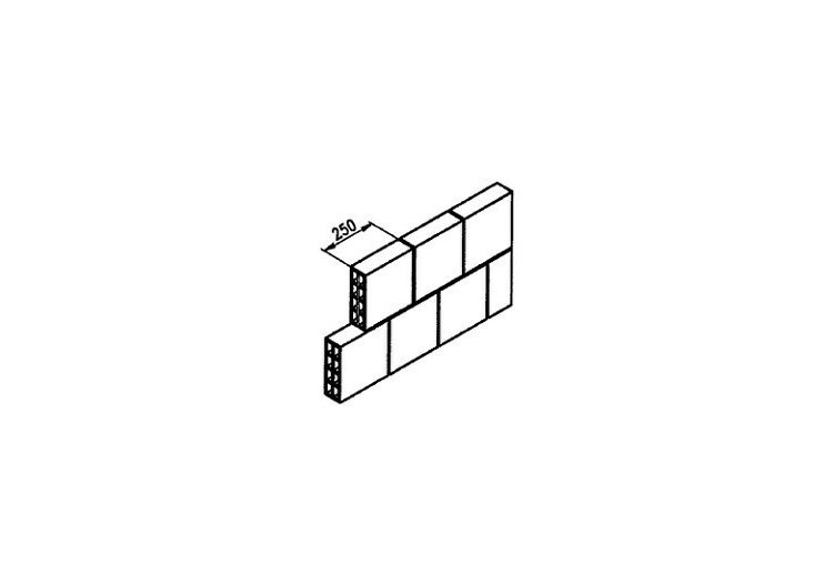 Hollow clay brick (250*80*250) - ACCA software
