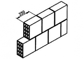 Hollow clay brick (250*120*250)
