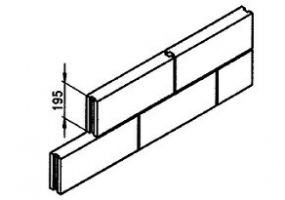 Leichtbeton-Block (495*75*195) - MS 68