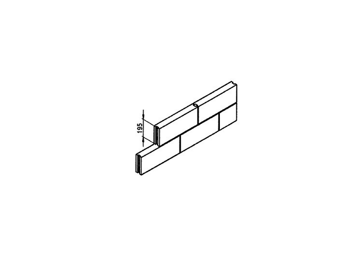 Solid light-weight concrete block (495*75*195) - MS 68 -...