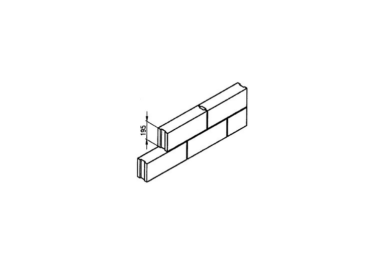 Solid light-weight concrete block (495*117*195) - MS 91 -...