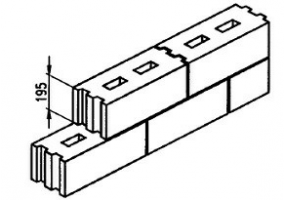 Leichtbeton-Block (500*195*195) - MS 149
