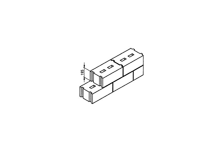 Solid light-weight concrete block (500*295*195) - MS 191 -...