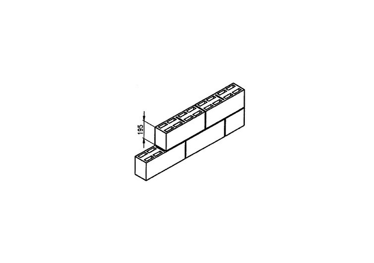 Bloc semi-plein en béton léger (490*141*195) - MS 102 -...