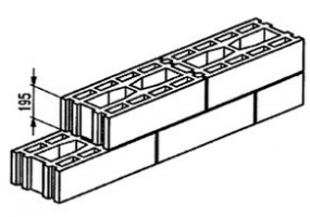 Light-weight concrete block (490*245*195) - MS 198
