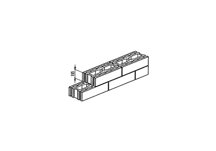 Light-weight concrete block (490*295*195) - MS 230 - ACCA...