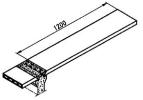 Flat brick blocks for horizontal structures (250*40*1200)