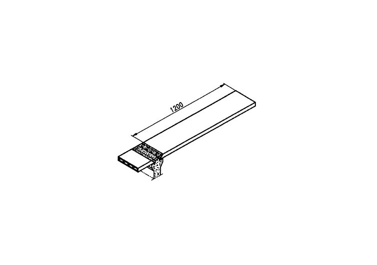 Flat brick blocks for horizontal structures (250*40*1200) -...