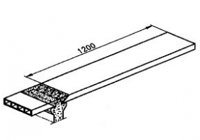Flat brick blocks for horizontal structures (250*40*1200)