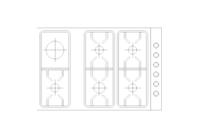 Cuisines DWG - Plans de cuisson 005