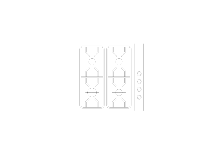 Cozinhas DWG - Fogão 006 - ACCA software Cozinhas DWG - Fogão 006 - ACCA software