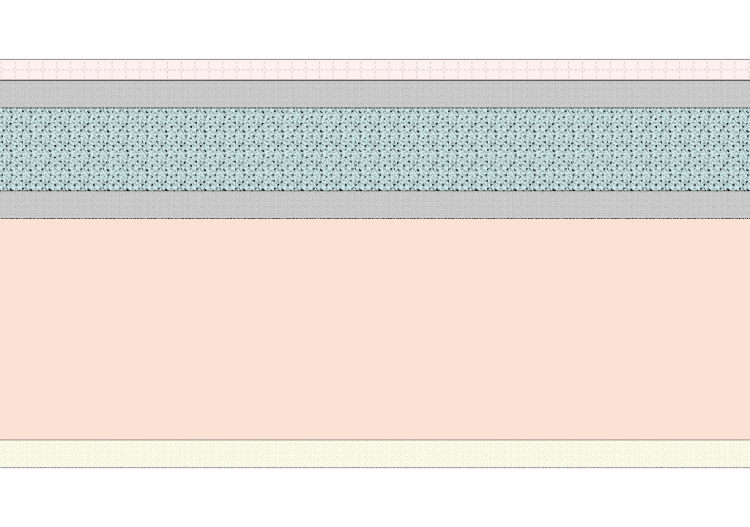 Zement-Ziegeldecke, gewöhnlicher Beton - 29.5 cm [295.0] -...