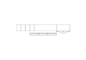 Furniture DWG - Composition Tiroirs 45