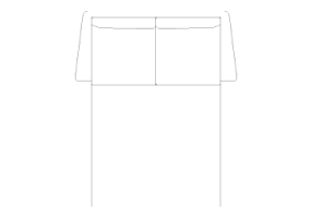M&oacute;veis DWG - Sof&aacute;-cama 03
