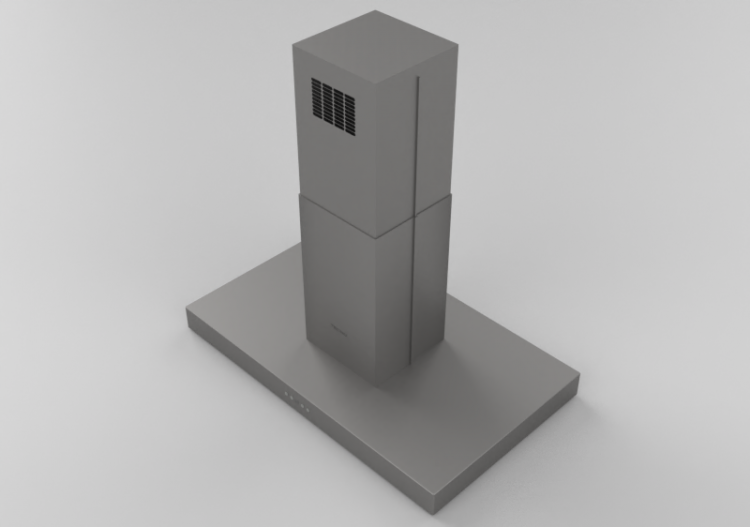 3D Electrical Appliances - Wall mounted stainless steel...