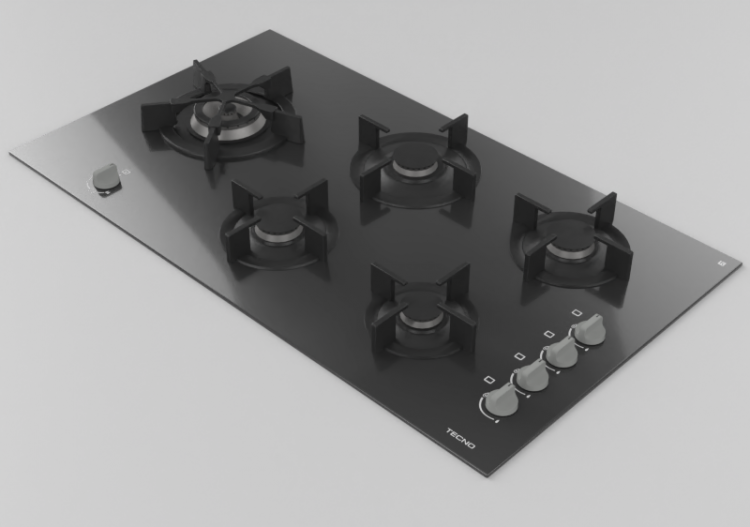 Elettrodomestici 3D - Piano cottura a gas 5 fuochi - Tecno...