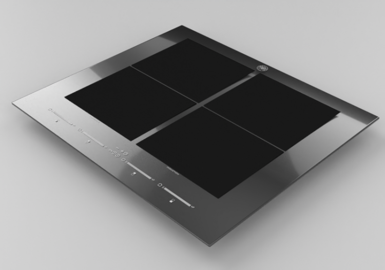 3D Electrical Appliances - Induction cooking hob with 4...