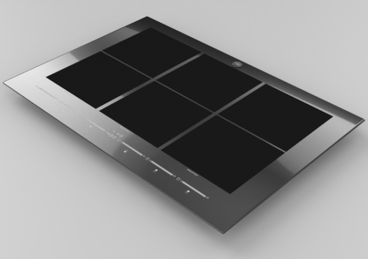 3D Electrical Appliances - Induction cooking hob with 6...