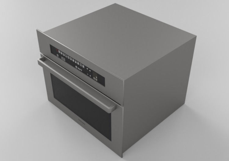 3D Haushaltgeräte - Kombinierter Einbau-Mikrowellenofen -...
