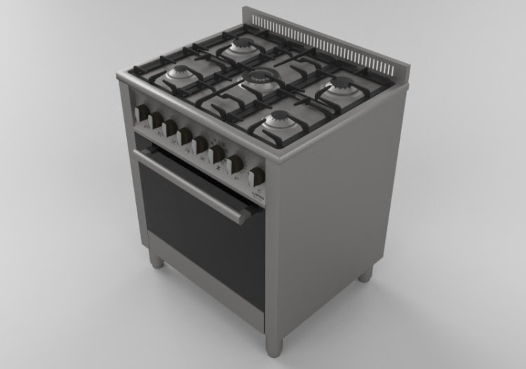 3D Electrical Appliances - Kitchen Top with 4 burners and...